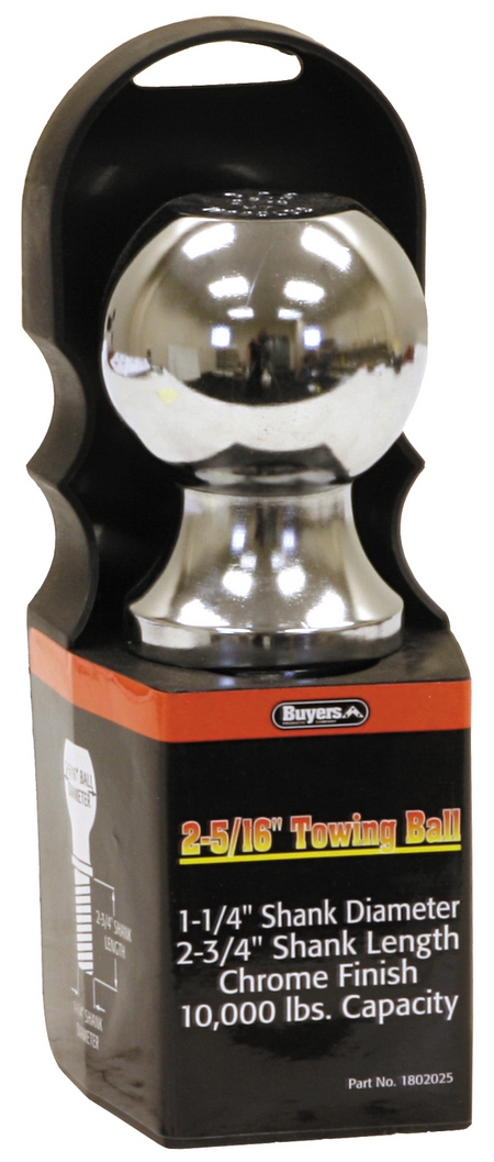 BUY 1802025 :  2-5/16 Inch Chrome Hitch Ball With for large image BUY1802025_1