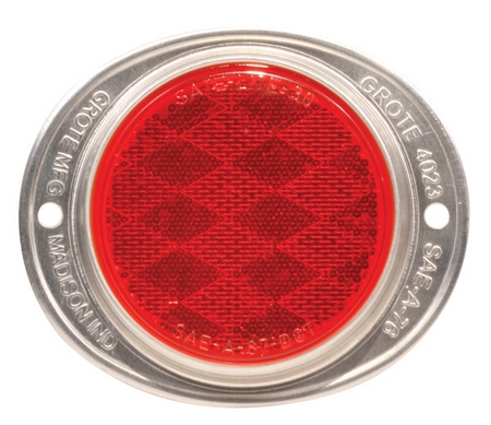 GRO 40232 :  Reflector, 3, Red, Aluminum, Lens, for large image GRO40232