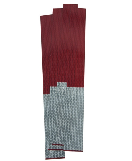 GRO 40650-5 :  Conspicuity Tape, 11 X 7, RED/SILVER, for large image GRO406505