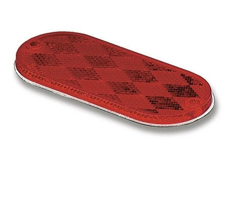 GRO 41032 :  Reflector, Red, Oval STICK-ON/SCREW for large image GRO41032