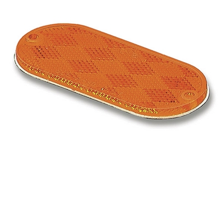 GRO 41033 :  Reflector, Yellow, Oval STICK-ON/SCREW for large image GRO41033
